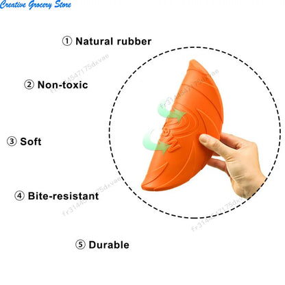 Bite Resistant Flying Disc Toys For Dog Multifunction Pet Puppy Training Toys Outdoor Interactive Game Pet Dogs Products