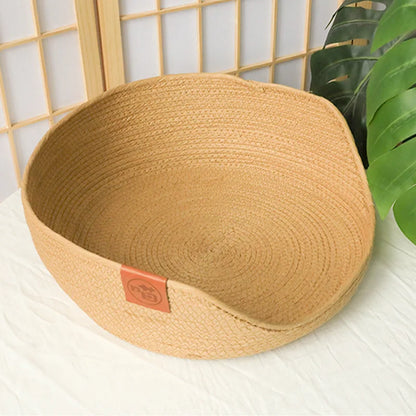 HOOPET Winter  Seasons Pet Bed Kennel for Cat Puppy Dog Beds Sofa Handmade Bamboo Weaving Cat  Cozy Nest  Pet Accessaries