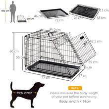 Foldable Dog Crate – Portable Pet Travel Cage with Removable Tray for Dogs & Cats