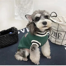 Winter Warm Pet Dog Sweater - College Style V-Neck Knitwear Vest for Small Dogs