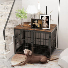 Large Wooden Dog Crate - Furniture Style Pet Kennel with 3 Doors