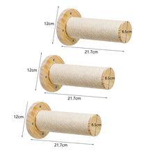 Wall Mounted Cat Climbing Wood Shelves Cat Hammock with Jumping Platform or Scratching Post for Cat Playing and Sleeping