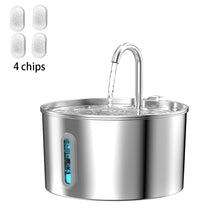 Cat Water Fountain 2.2L Stainless Steel — Artesian Flow, Ultra-Quiet Pump & Filter