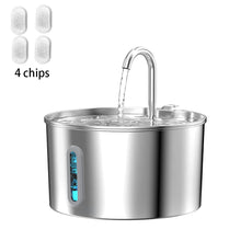 Cat Water Fountain 2.2L Stainless Steel — Artesian Flow, Ultra-Quiet Pump & Filter