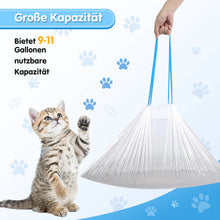 60Pcs Self Cleaning Cat Litter Box Liners 9-11 Gallon Drawstring Waste Bags Tear Resistant Leak Proof Odor Blocking Refill Bags for Automatic Cat Toilet Use