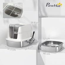 Large Stainless Steel Cat Litter Tray Metal Enclosure Cat Bed Furniture for Pet Supplies Cat Room