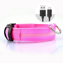 LED Light Dog Collar - USB Rechargeable Flashing Pet Safety Harness - Adjustable Small Large Dogs