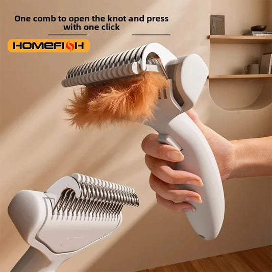 Pet Hair Remover Brush for Dogs & Cats Grooming Self Cleaning
