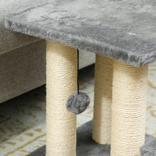 3-Step Adjustable Cat Stairs - Scratching Posts & Hanging Ball - 10kg Capacity - Gray Pet Tower