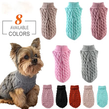 Small Dog Sweater - Warm Knitted Autumn Winter Clothing for Pet Dogs Comfort Wear