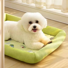 Summer Washable Pet Dog Bed, Square Cooling Puppy Bed, Neck-Protecting, Breathable Soft Dog Sleeping Pad, Summer Pet Supplies