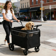 Large Dog Stroller – Heavy-Duty Foldable Pet Pushchair for Dogs up to 50 kg with 360° Wheels & Safety Leash