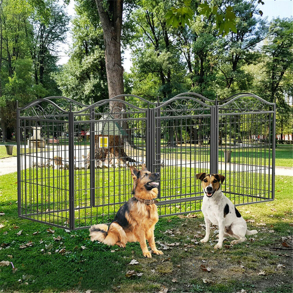 Heavy Duty Dog Playpen - 8 Panel Metal Pet Exercise Pen with Door