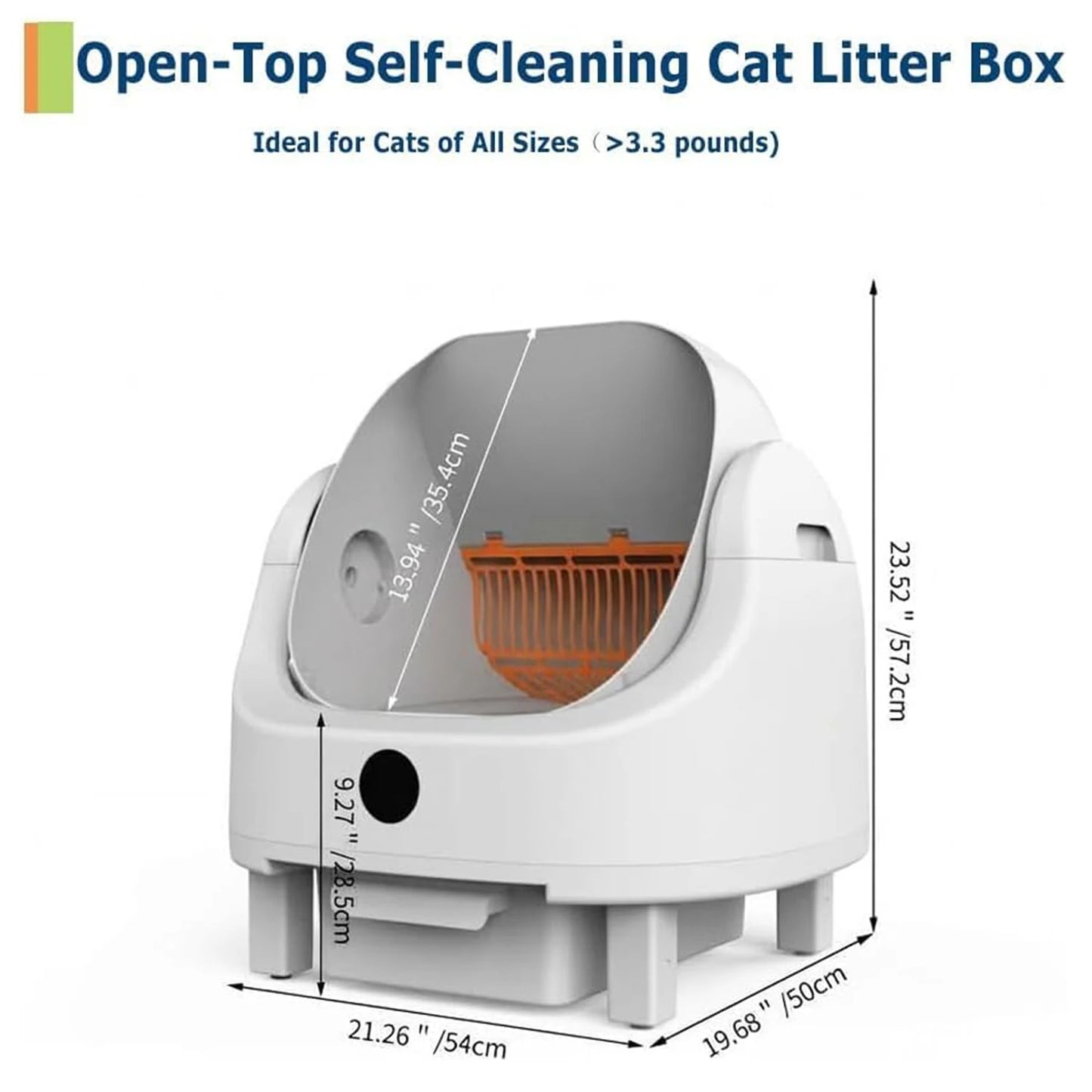 Automatic Self Cleaning Litter Box for Pet Cats Supplies Large Smart Toilet with Smart APP Control, Odor & Safety Sensors