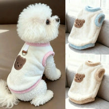 Soft Dog Sweater - Teddy Bear Pattern Warm Hoodie with Leash Hook for Pets