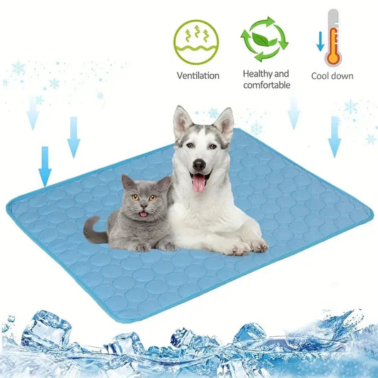 Summer Cooling Mat for Dogs & Cats – Breathable Washable Pet Cooling Pad