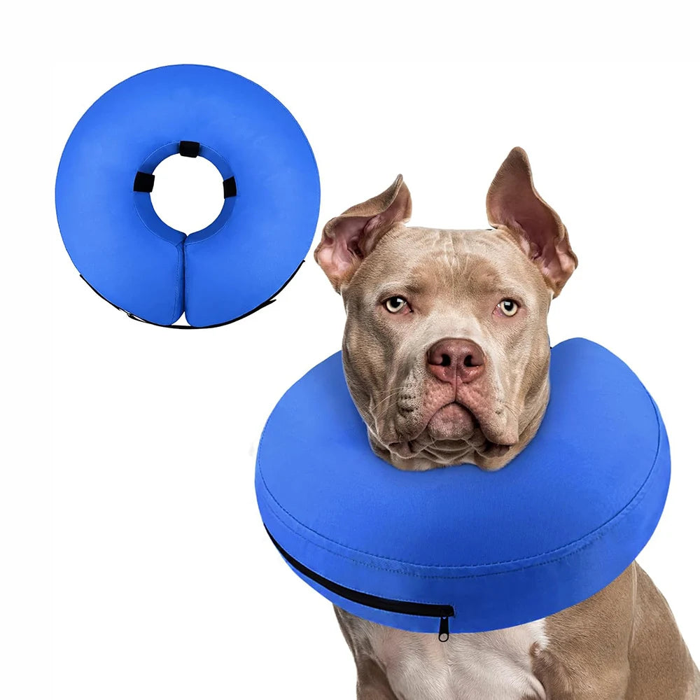 Inflatable Dog Cone Collar – Soft Recovery Collar for Dogs & Cats After Surgery