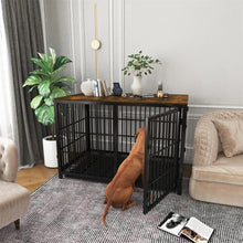 Large Wooden Dog Crate - Furniture Style Pet Kennel with 3 Doors
