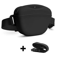 Dog Treat Pouch with Training Clicker and Enhanced Magnetic Closure, 1.67 Cup Silicone Treat Bag Fanny Pack with Adjustable Waist Belt for Pet Training and Walking (Black)