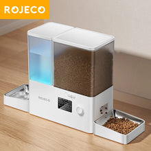 ROJECO 8.5L Automatic Dog & Cat Feeder with Water Fountain – 2-in-1 Food Dispenser & Drinking Station