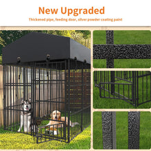 Heavy Duty Large Dog Kennel - Welded Metal Outdoor Pet Run with Roof