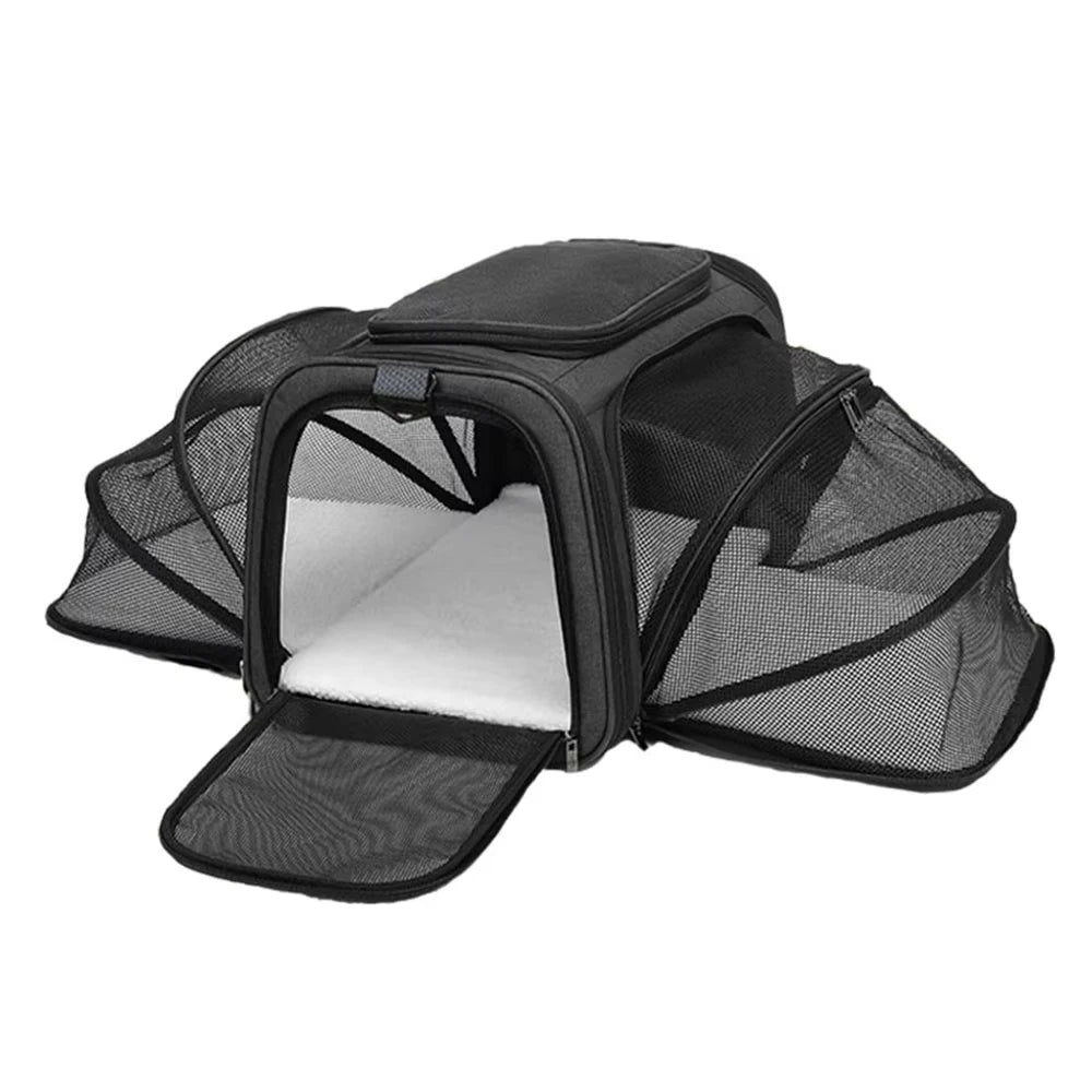 Pet Carriers Bag Portable Breathable Foldable Bag Cat Dog Carrier Bags Outgoing Outdoor Travel Pets Cats Handbag Safety Zippers