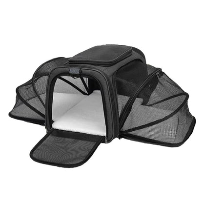 Pet Carriers Bag Portable Breathable Foldable Bag Cat Dog Carrier Bags Outgoing Outdoor Travel Pets Cats Handbag Safety Zippers