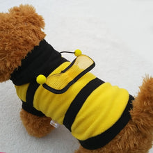 Bee Pet Puppy Coat - Fleece Hoodie Halloween Cosplay Costume for Dogs Cats Sweater