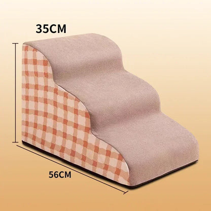Pet 2/3 Step Dog Stair Cat Pet Ramp Ladder Washable Non Slip Removable Memory Foam Pet Products Ramp for Dog  Stairs for Dogs