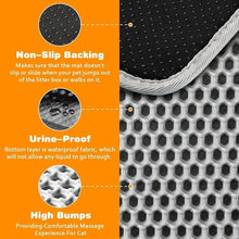 Cat Litter Mat - Heavy Duty Waterproof 2-Layer Non-Slip Washable Floor Protector