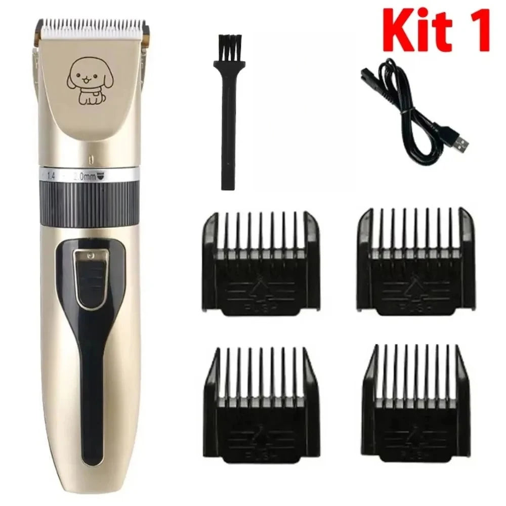 Professional USB Rechargeable Dog Hair Clippers Silent 4-in-1 Pet Hair Trimmer Electric Pet Grooming Tool Pet Supplies