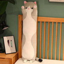 50/70cm Funny Joy Cute Soft Long Cat Plush Toys Pause Office Nap Pillow Bed Sleep Home Decor Doll for Kids Girl Gift