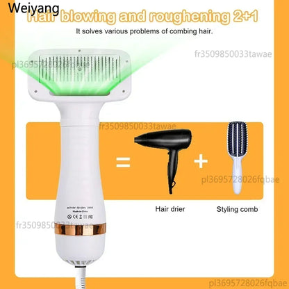 2-In-1 Pet Dog Dryer Quiet Dog Hair Dryers and Comb Brush Grooming Kitten Cat Hair Comb Puppy Fur Blower Adjustable Temprature