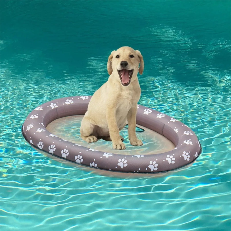 Travel Supplies Foldable Dog Swimming Float Soft Cooling Pet Inflatable Raft PVC Pet Floating Raft Summer Party