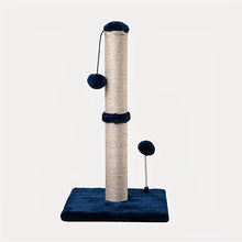 Sisal Cat Scratching Post for Indoor Cats 34-Inch – Heavy-Duty Scratching Pole with Hanging Ball