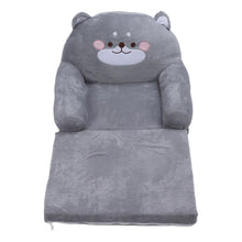 UK Kids Sofa Easy To Clean Soft Breathable Toddler Chair Stable Backrest Cartoon Gray Dog  Wide Handle for Relaxing