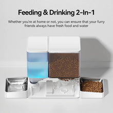 ROJECO 8.5L Automatic Dog & Cat Feeder with Water Fountain – 2-in-1 Food Dispenser & Drinking Station