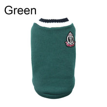 Winter Warm Pet Dog Sweater - College Style V-Neck Knitwear Vest for Small Dogs
