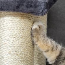 Dog Stairs for Bed – 4-Step Pet Stairs with Built-In Scratching Post for Dogs & Cats
