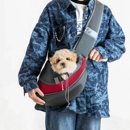 Pet Carrier Sling – Breathable Oxford Shoulder Bag for Small Dogs, Cats & Puppies