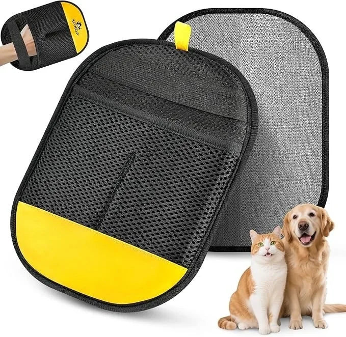 Pet Static Hair Removal Gloves with Bidirectional Brushing for Cat Hair Removal and Cleaning
