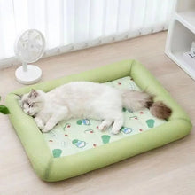 Square Cooling Pet Bed with Neck Support — Breathable, Waterproof & Anti-Slip for Dogs & Cats