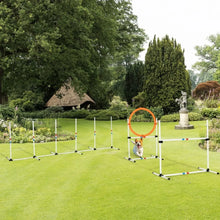 Dog Agility Training Set – 3-Piece Adjustable Obedience Course with Jump Hoop, Hurdle & Pole