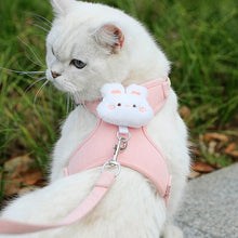 Adjustable Cat Harness & Leash - Soft Breathable Pet Vest - Outdoor Walking Kitten Puppy Travel