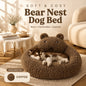 Luxury Bear Nest Pet Bed for Dogs & Cats, Super Soft Plush Calming Bed, Thick Cushion, Removable Washable Cover, Waterproof Inner Lining, Anti-Slip Bottom, Warm Cozy Sleep Bed for Small Medium Pets