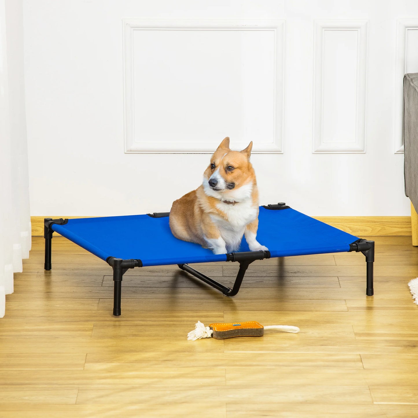Pawhut Elevated Dog Bed, Cooling Elevated Dog Bed, Carry Bag Included, Metal Frame