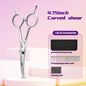 Fenice 4.75 Inch Safety Round Tip Pet Dog Cat Grooming Scissors Straight/Curved/Thinning Shears for Eyes/Face/Foot/Nose