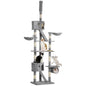PawHut 240-260cm Floor to Ceiling Cat Tree with Scratching Posts