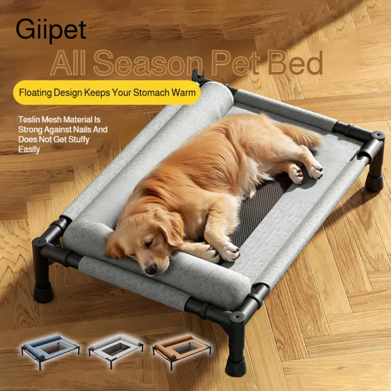 Raised Mesh Medium Large Cat Dog Off-the-ground Pet Bed Removable and Washable Breathable Pet Sofa Moisture-proof with Pillow