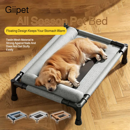 Raised Mesh Medium Large Cat Dog Off-the-ground Pet Bed Removable and Washable Breathable Pet Sofa Moisture-proof with Pillow